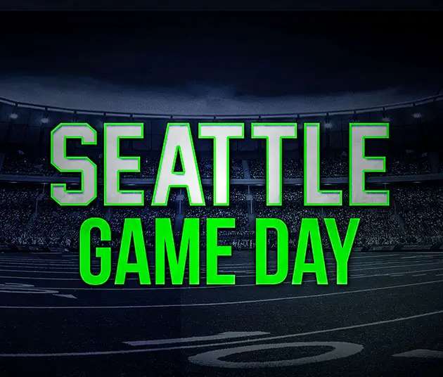 The words Seattle Game Day over a football stadium image.