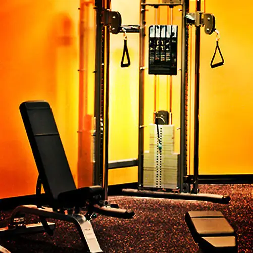 Two weightlifting benches.